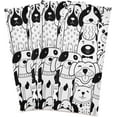 thumbnail image 2 of Kitchen Towels Black White Doodle Dogs Pattern Cleaning Towel Absorbent Hand Towels Tea Towels for Home Restaurant Dish Clean 28" x 18", 4PCS, 2 of 7
