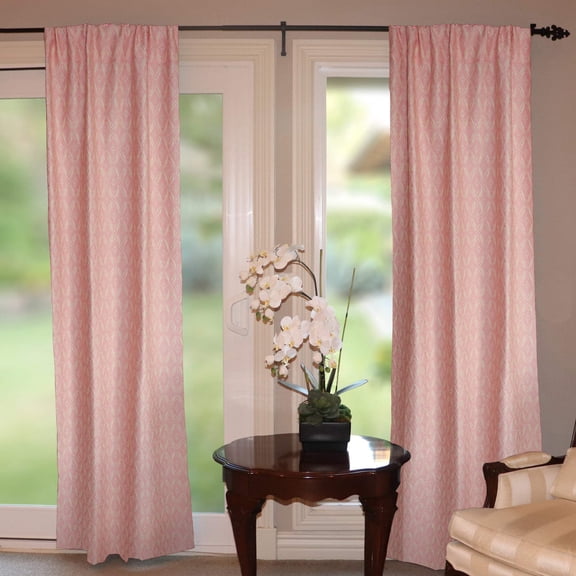 Jacquard Tribal Diamonds Curtain Panel 54 Inch Wide