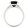 thumbnail image 4 of 2.5 ctw Solitaire Anniversary Ring for Women | Cushion Cut Natural Onyx | Hyperallergenic Solid 14K White Gold, 4 of 5