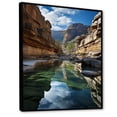 thumbnail image 2 of Designart "Contrasting River in the Canyon II" Landscape & Nature Floater Framed Canvas Wall Art, 2 of 7