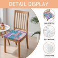 thumbnail image 2 of Multicolor Ethnic Flower Patchwork Pattern Seat Covers for Dining Room Chairs Set Of 4,Stretch Printed Washable Chair Seat Cover with Elastic Ties and Button,Removable Waterproof Couch Cushion Covers, 2 of 6