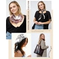 thumbnail image 4 of AWAYTR 27.5 Inches Silk Feeling Square Head Scarf - 4 Pcs Satin Square Head Scarves for Women Hair Bandanas Head Kerchief, 4 of 9