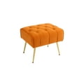 thumbnail image 3 of Modern Accent Chair with Ottoman, Comfy Armchair for Living Room, Bedroom, Apartment, Office (Orange), 3 of 6