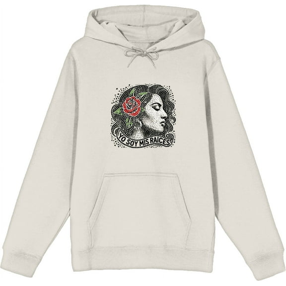 Yo Soy Mis Raices Mosaic Woman Adult Sand Long Sleeve Hoodie-XL