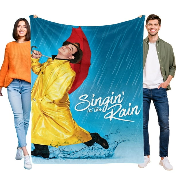 Cantando Bajo la Lluvia anti-pilling, suave, ligera, esponjosa y acogedora de lujo para hogar y cocina – Perfecta para niños y adultos,120X150cm