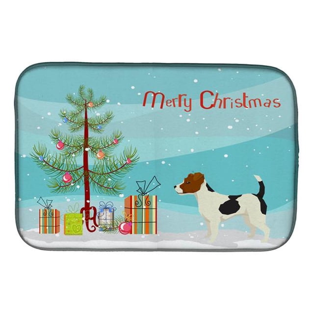Carolines Treasures CK3547DDM Jack Russell Terrier Christmas Tree Dish Drying Mat