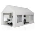 thumbnail image 6 of NETAJE 12' x 20' Heavy Duty Portable Garage, Carport with Side-Opening Door & Roll-up Windows, Car Canopy Reinforced Four-Hole Base for Car, Truck, Boat, 6 of 6