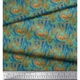 thumbnail image 3 of Soimoi Brown Cotton Duck Fabric Palm Leaves Print Fabric by Yard 42 Inch Wide, 3 of 3