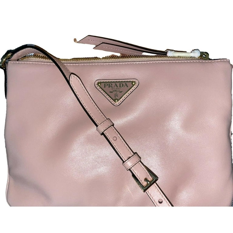 Prada Pink Nylon Triangle Logo Zip Around Wallet Prada