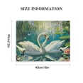 thumbnail image 3 of Patifu Swans Flowers Fine Art Aesthetic Poster & Print Wall Painting for Classroom Kitchen Office Farmhouse Bathroom Decor 16x12in, 3 of 6