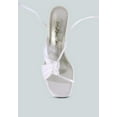 thumbnail image 4 of Chasm Satin Ruched Strap Tie Up Sandals, 4 of 11