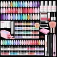 thumbnail image 1 of Kit de uñas AZUREBEAUTY Dip Powder con taladro eléctrico para uñas, 24 colores, 1 of 8