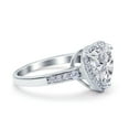 thumbnail image 2 of Simulated Cubic Zirconia Size-5 Halo Heart Promise Ring 925 Sterling Silver, 2 of 7