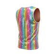 thumbnail image 7 of mgoYE Girls Metallic Outfit Crop Top Sleeveless Shirt Sequin Tee Loose Blouse(White,7-10 Years), 7 of 7