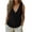 Black, variant on Summer Tops for Women Dressy Classic Casual Sleeveless V-Neck Circle Tops - Ruffle Hem for Vacation Brown M