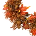 thumbnail image 6 of 24" Fall Harvest Maple Leaf with Berries Artificial Wreath; Unlit, 6 of 10