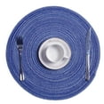 thumbnail image 2 of Janrevotw  Set Of 4 Round Anti-Scald Woven Placemats Cotton Yarn Restaurant Table Insulation Placemats Household Coasters Bowl Coasters Non-Slip Table Mats, 2 of 5