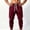 New-Wine, variant on PNTUTB Men's Cuffed Joggers Elastic Waist Drawstring Trousers Solid Color Loose Casual Comfort Workout Sporty Pants with Pockets
