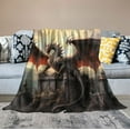 thumbnail image 2 of Jiayy  War with The Dragon On Castle Soft Throw Blanket for Bed Couch Sofa Lightweight Travelling Camping Throw Cozy for Kids Boys Adults Men All Season, 2 of 6