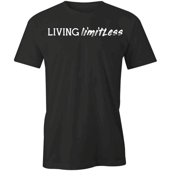 Living Limitless T-Shirt | Motivational Quote Black Tee Gift