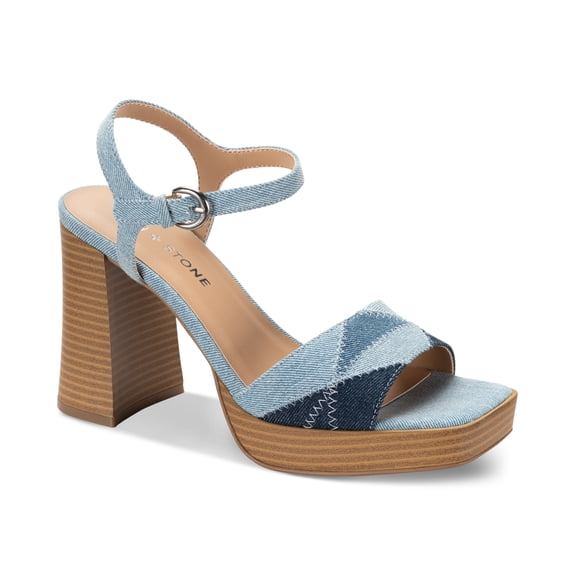 Sun Stone Diannaa Dress Sandals Denim Patchwork 6.5M
