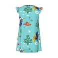 thumbnail image 2 of Girls Finding Nemo Graphic Flutter Sleeve Soft Fabric Casual Dress For Home Sleep Dress Party Outdoor, 2 of 8
