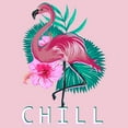 thumbnail image 2 of Girl's Lost Gods Flamingo Tropical Chill  Graphic Tee Light Pink Small, 2 of 4