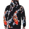 thumbnail image 7 of Goofa Tricolor Koi Fish Trio for Men's Hooded Sweatshirt - Lightweight Pullover Hoodie with Kangaroo Pocket, Perfect for Everyday Wear-Large, 7 of 7