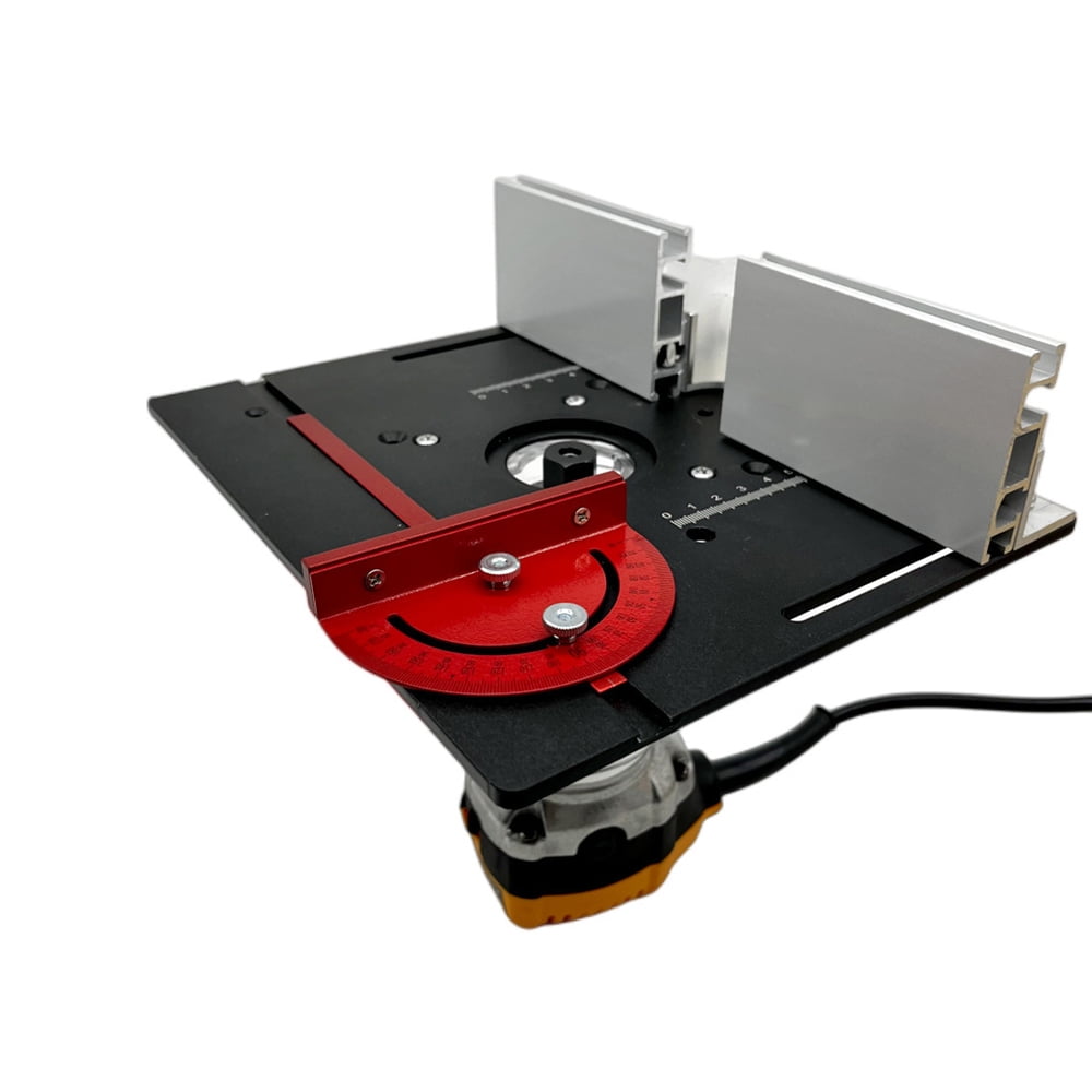 Shinysix Router Table Insert Plate, Aluminum Alloy Wood Milling Flip Board, Woodworking Benches Auxiliary Tool
