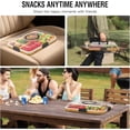 thumbnail image 5 of Charcuterie Board with Clear Lid, Travel Portable Cheese Board Charcuterie Boxes Cutting Boards for Kitchen, House Warming Gifts New Home, Gifts for Women (6 Compartments Black), 5 of 10