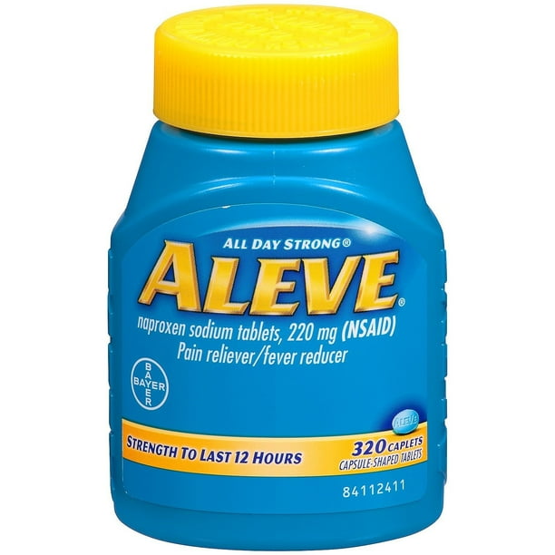 Aleve Naproxen Sodium 220 mg. Pain Reliever/Fever Reducer, 320 Caplets