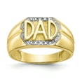 thumbnail image 1 of 10k Yellow Gold Mens Diamond Dad Ring Man   For Dad Mens  For Him, 1 of 9