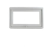 Shed Windows and More 30" x 16" Inward Opening Awning Windows Tempered Low-E Glass White Vinyl Frame Casement Window