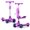 Purple, variant on Kids Kick Scooter with Adjustable Handlebars, Removable & Lighted Wheels for Ages 3-12