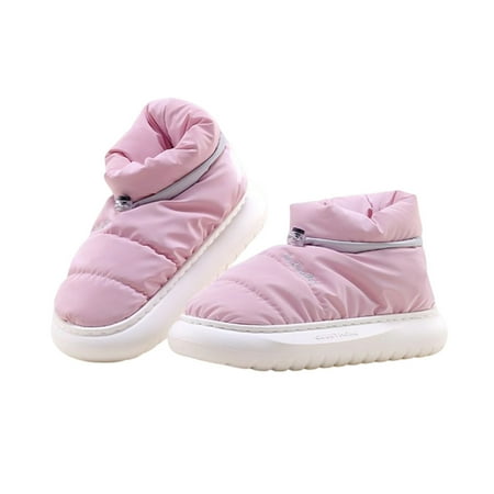 

Couple Winter Warm Slippers 5 Size Choose 36-37/38-39/40-41/42-43/44-45 Suitable for Walking Shopping Pink 40-41
