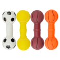 thumbnail image 1 of 4 piezas de juguete de masticación para perros y cachorros, juguete de vinilo para masticar, chirriante, juguete interactivo para la dentición de mascotas, 1 of 5