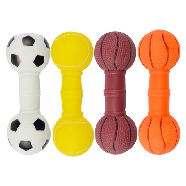 4 piezas de juguete de masticación para perros y cachorros, juguete de vinilo para masticar, chirriante, juguete interactivo para la dentición de mascotas