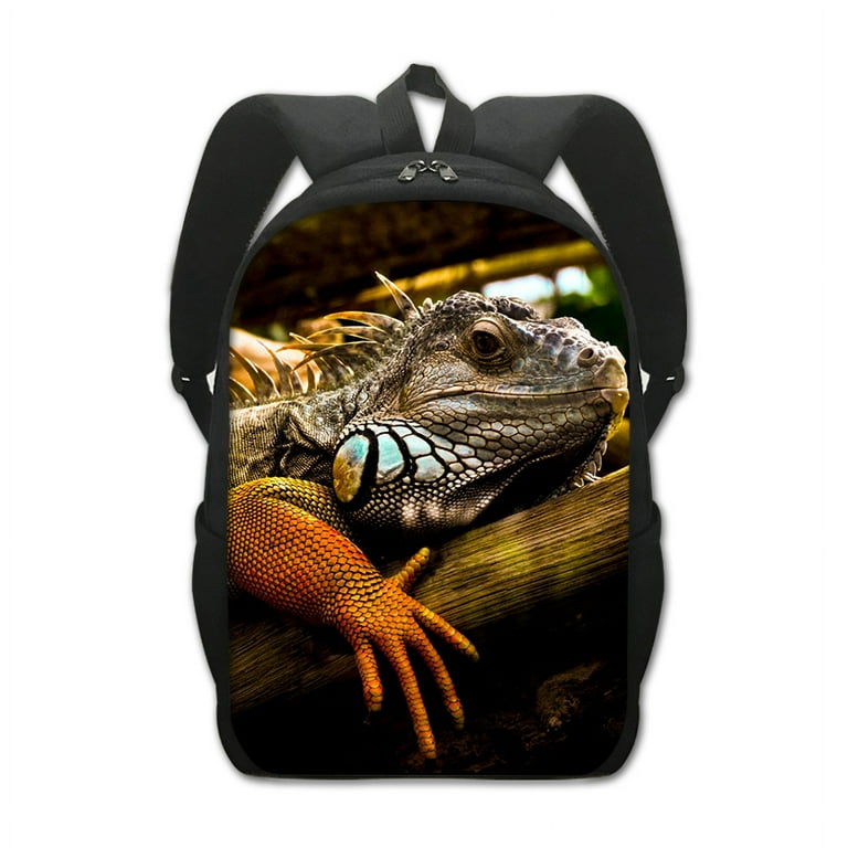 Crested Gecko Bearded Dragon School Backpack for Teenager Boys Girls Pet Reptile Lizard Daypack Children Book Bags Kids Gifts Walmart