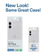 onn Protective Gel Phone Case for iPhone 16 Plus - Clear