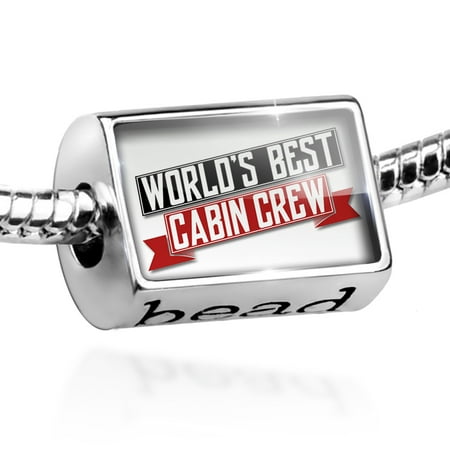 Bead Worlds Best Cabin Crew Charm Fits All European (World Best Cabin Crew)