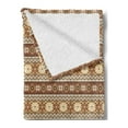 thumbnail image 2 of Nordic Soft Flannel Fleece Throw Blanket, Northern Style Traditional Pattern with Scandinavian Vintage Art, Cozy Plush for Indoor and Outdoor Use, 60" x 80", Pale Caramel Sand Brown, by Ambesonne, 2 of 5