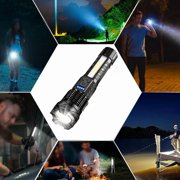 Rechargeable LED Flashlights, 90,000 Lumens Super Bright Flash Light, 7 Modes with COB Work Light, IPX6 Waterproof, Adjustable Tactical Powerful Handheld Flash Light for Home,Camping and Emergencies