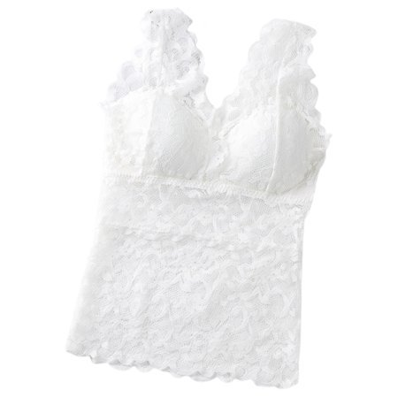 

Women s Lace Camisole Bra Lingerie Sports Bras Knitted Pattern Stretch Removable