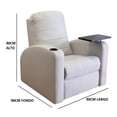 thumbnail image 3 of Sillon reclinable reposet con mesa y portavaso para cine en casa Mobydec Linux, 3 of 3