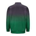 thumbnail image 5 of ZCFZJW Men's Ombre Bomber Jacket Lightweight Fall Jacket Full Zip Light Windbreaker Casual Tie Dye Gradient Print Long Sleeve Stylish Golf Jackets Green XXL, 5 of 5