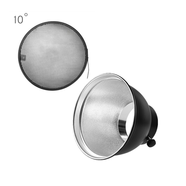 7'' Standard Reflector Diffuser Lamp Shade Dish + 10 20 30 40 50 Degree Honeycomb Grid For Studio Flash Speedlite ,Photographic Equipment