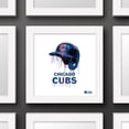 thumbnail image 3 of Gallery Pops MLB Chicago Cubs - Drip Helmet Wall Art, White Framed Version, 12" x 12", 3 of 5