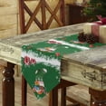 thumbnail image 3 of Table Runner Dresser Scarves Merry Christmas Sock Holly Balls Cotton Linen Burlap Table Cover White Snowflake on Green Table Runners for Family Kitchen Dining Holiday Party Banquet Decor, 3 of 5