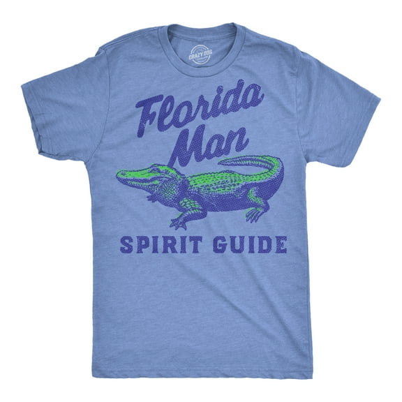 Mens Funny T Shirts Florida Man Spirit Guide Sarcastic Gator Graphic Novelty Tee For Men Graphic Tees