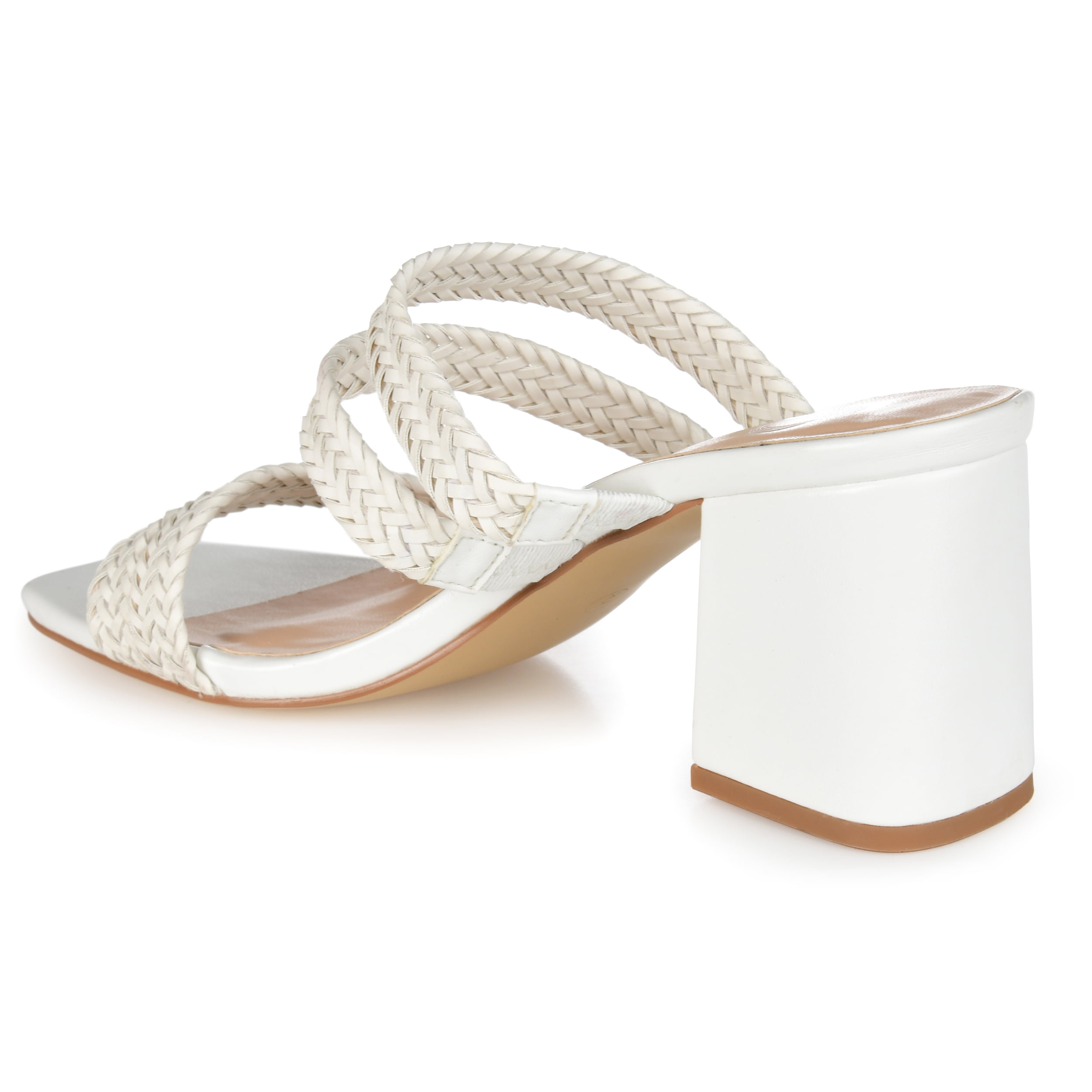 Journee Womens Natia Open Square Toe Block Heel Sandals, Widths Available